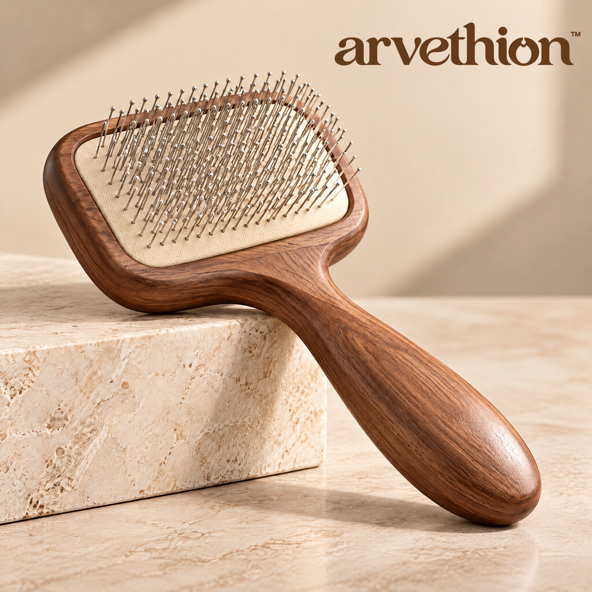 Arvethion™ Wooden Pin Pet Grooming Brush