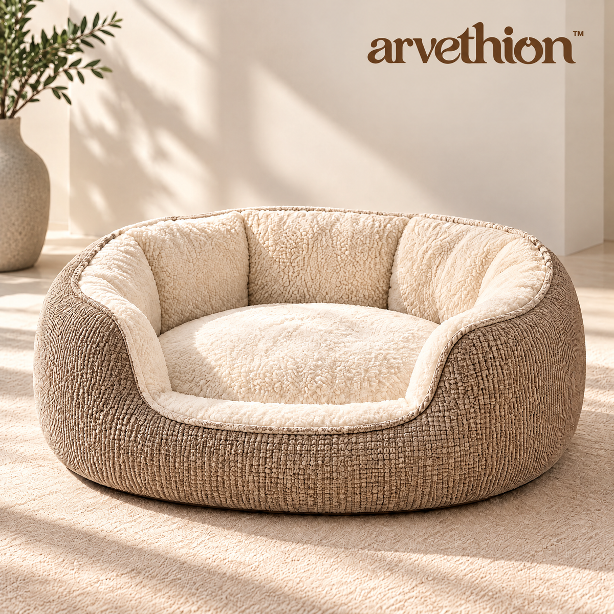 Arvethion™ Cozy Bolster Pet Bed