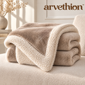 Arvethion™ Sherpa-Lined Plush Throw Blanket