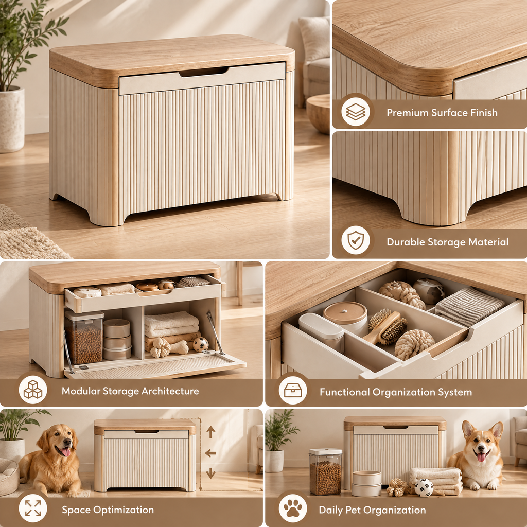 Arvethion™ Pet Wood-Top Storage Cabinet