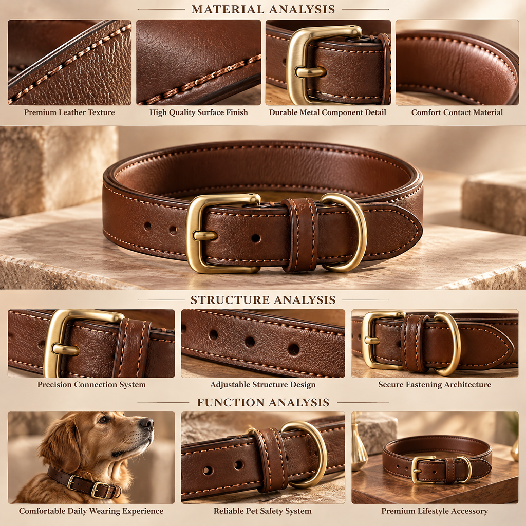 Arvethion™ Classic Leather Dog Collar