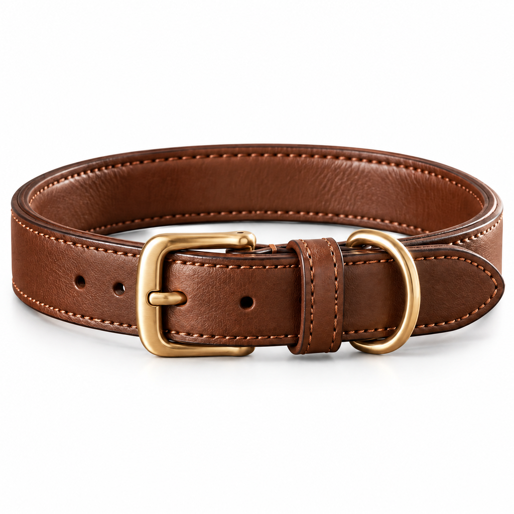Arvethion™ Classic Leather Dog Collar