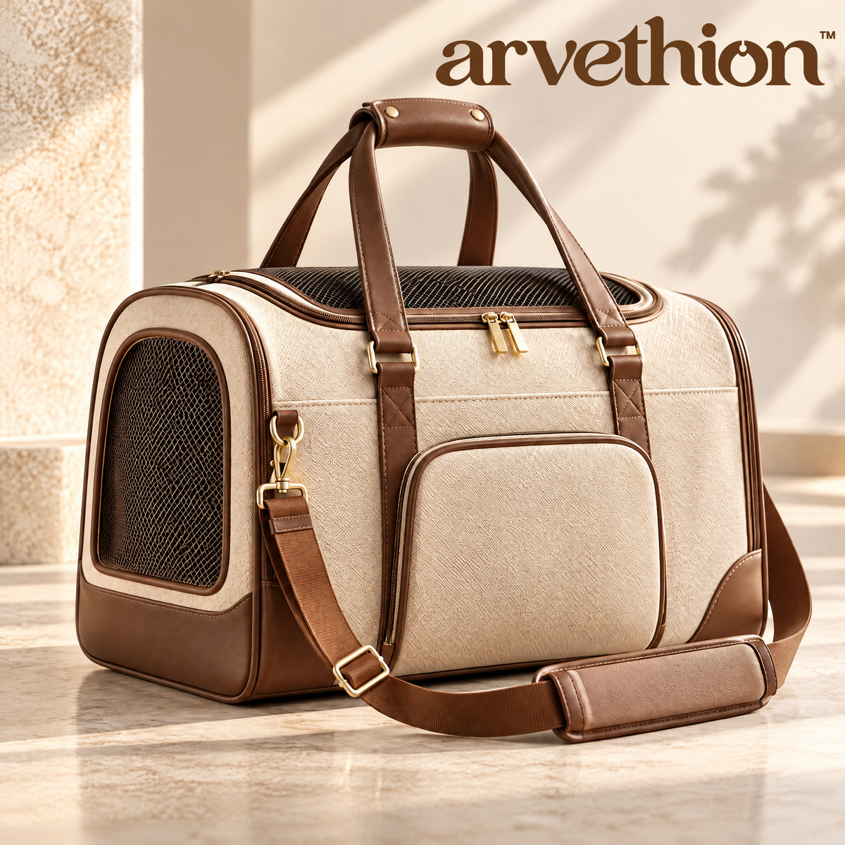 Arvethion™ Ventilated Pet Travel Carrier