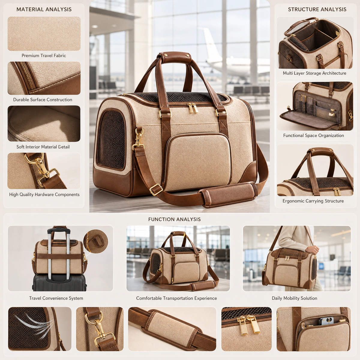 Arvethion™ Ventilated Pet Travel Carrier
