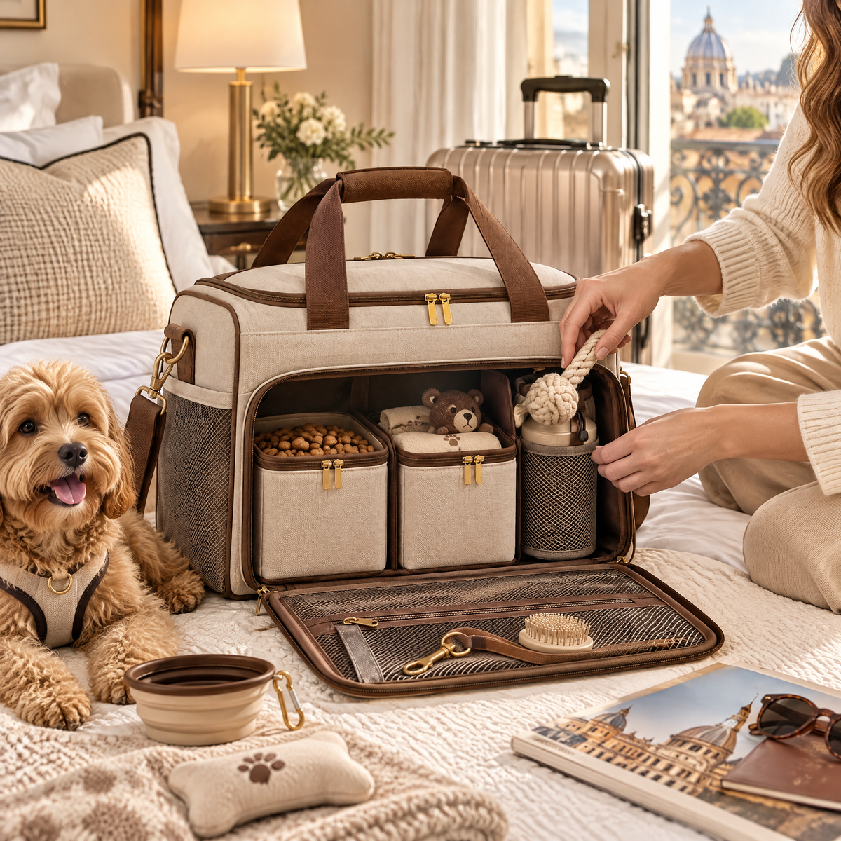Arvethion™ Multi-Compartment Pet Travel Bag