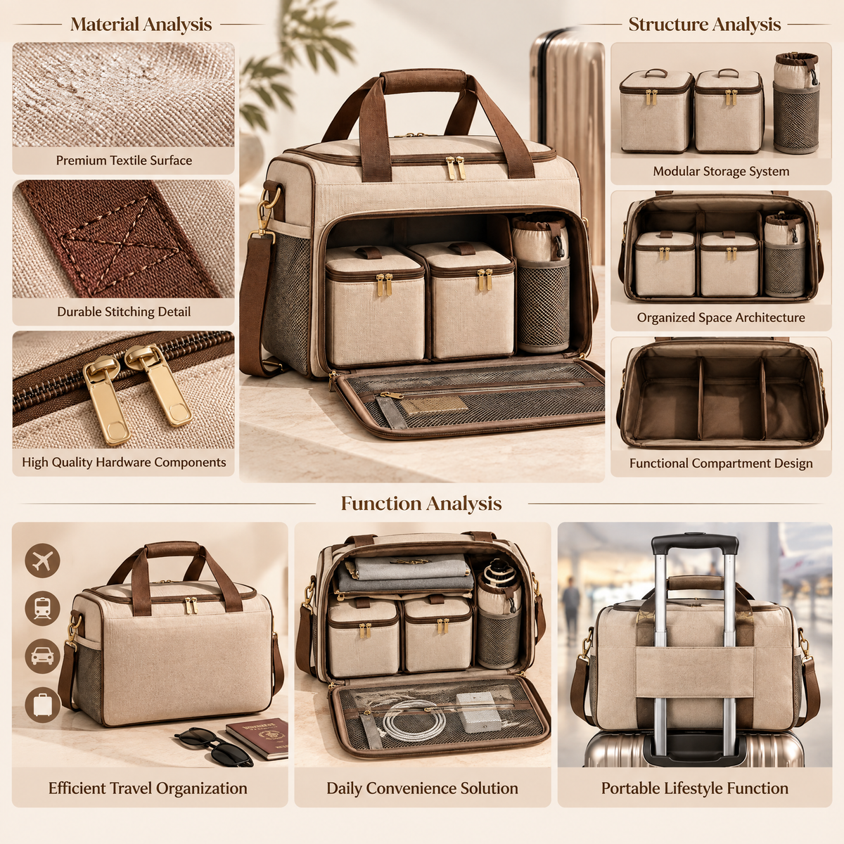 Arvethion™ Multi-Compartment Pet Travel Bag