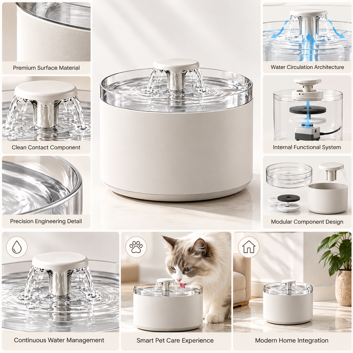 Arvethion™ Flowing Pet Water Fountain