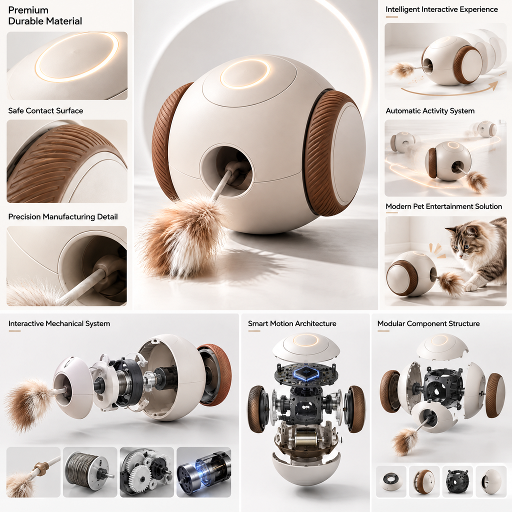 Arvethion™ Automatic Rolling Cat Teaser Toy